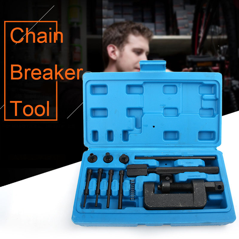 

Motorcycle Chain Breaker Link Remover Splitter Motor Chain Cutter Riveting Tool Set Bicycle Bike Tool Kit