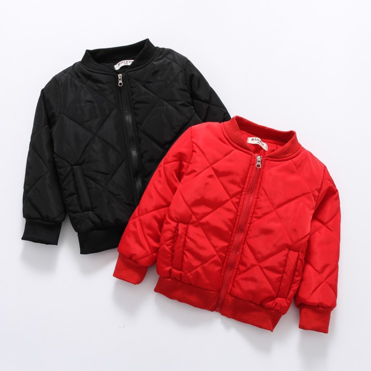 

Children's jacket winter new cotton jacket solid color children's clothing, Blue