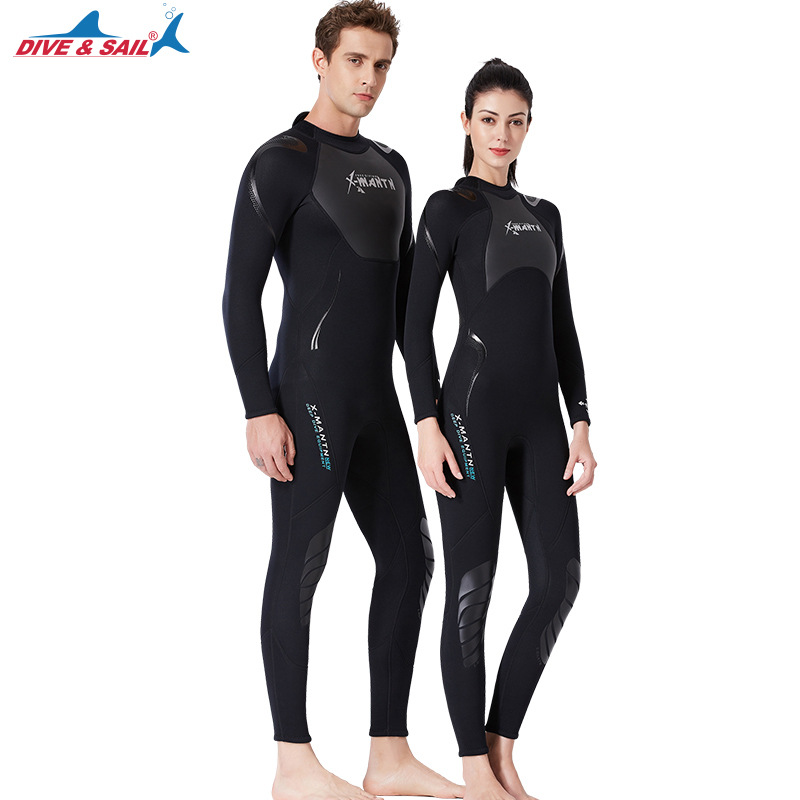 

Wetsuit Men Women 1.5mm Neoprene One Piece Full Diving Suits Long Sleeve Swimsuit with Back Zipper Full Body Swimwear for Diving