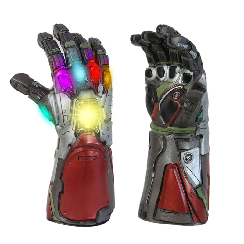Endgame Iron-Man Titanium Gloves Cosplay Luminous Mitten Halloween Avengers 4