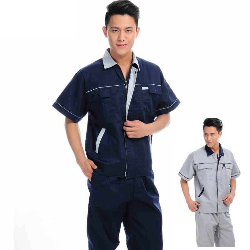 

10 set-Shirt&Pant)washing service coat engineer work wear car repair uniforms Automobile maintenance uniforms factory clothing, Blue