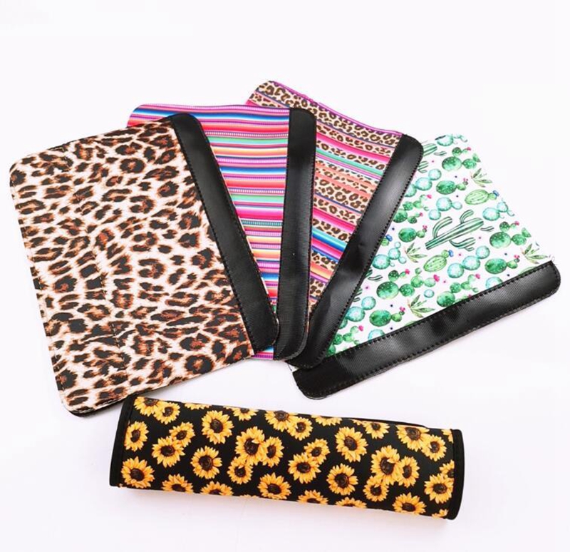 

Car Seat Belt Covers Neoprene SeatBelt Sleeves Sunflower Leopard Cactus Car Safety Seat Belt Pad Cover BBA15
