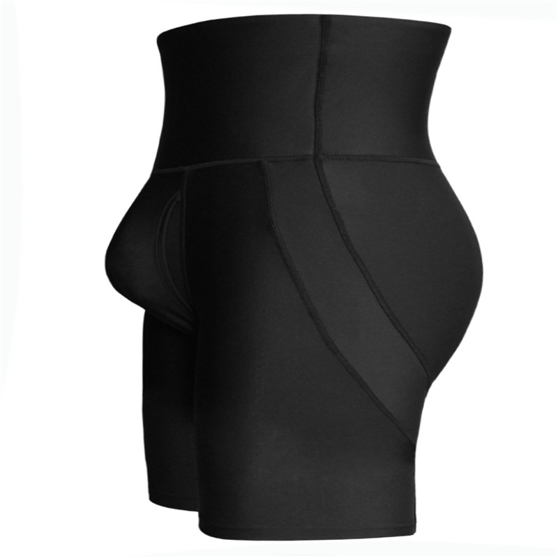 

Men Underwear High Waist Body Shaper Slimming Fit Tummy Control Waist Trainer Tight Pants Shapewear Hot Bottom Bandage Panties, Black