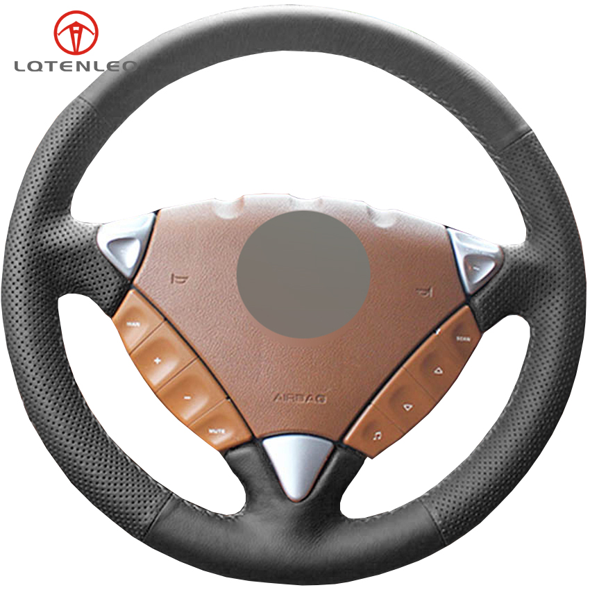 

Black Artificial Leather DIY Hand-stitched Car Steering Wheel Cover For Porsche Cayenne 2006 2007 2008 2009 2010