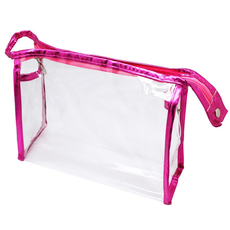 

Transparent Multifunctional Portable Waterproof PVC Cosmetic Makeup Bag Case Hand Pouch Organizer Zipper Cosmetics Bag for Travel, Mix color