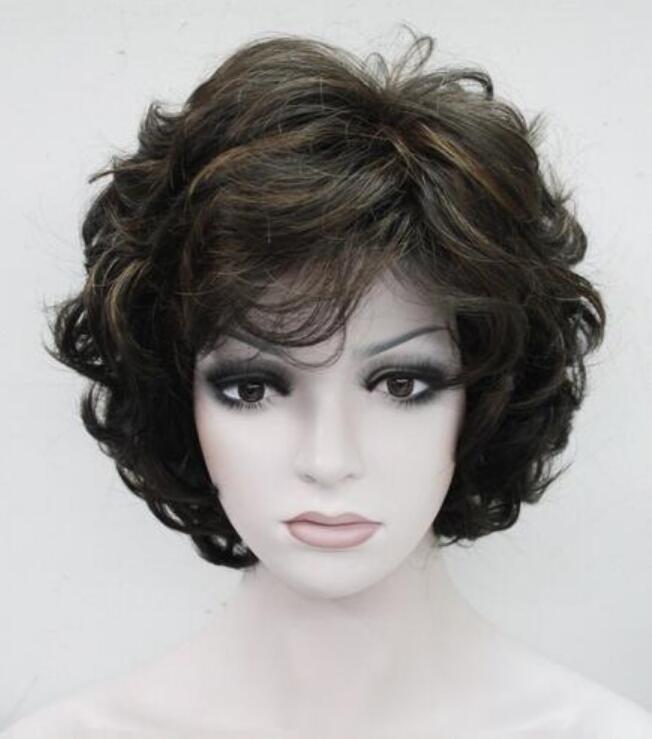 

WIG Hivision Dark Brown Women Ladies Daily Natural Fluffy Wig FTLD140 Hivision, Black