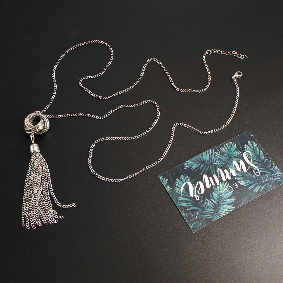 

Kimter Long Fringe Necklaces for Woman Girls High Quality Double Circle Pendant Charm Necklace birthday Gift 2 Colors Free DHL O124FZ A