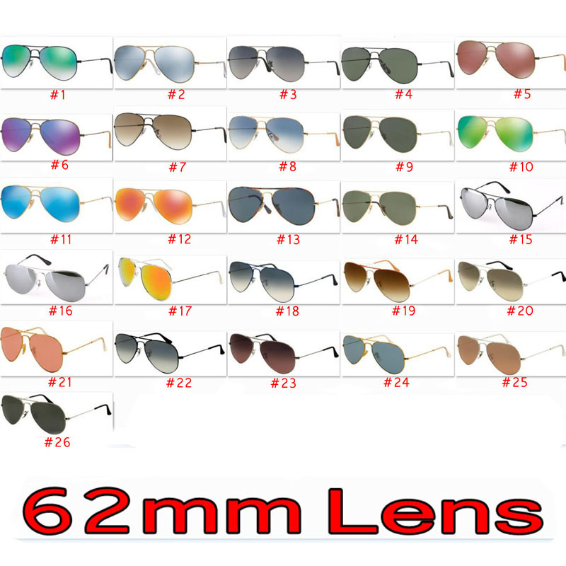 

2019 Popular 62mm Lenses Sunglasses for Men and Women Outdoor Sport metal Dazzle color Sun glasses Shades Man Sunglasses Women