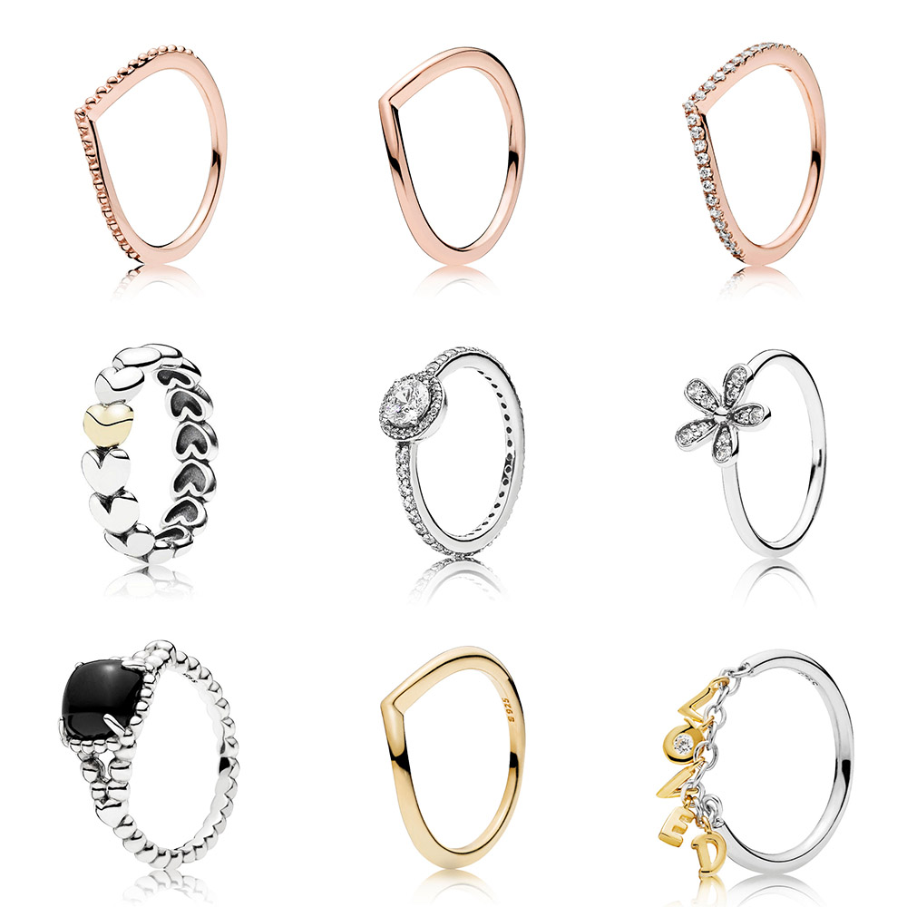 

2019 New 100% 925 Sterling Silver pandora Ring 186315 186314 186316CZ 190898 190946CZ 190932CZ 197188NCK 166314 167799CZ