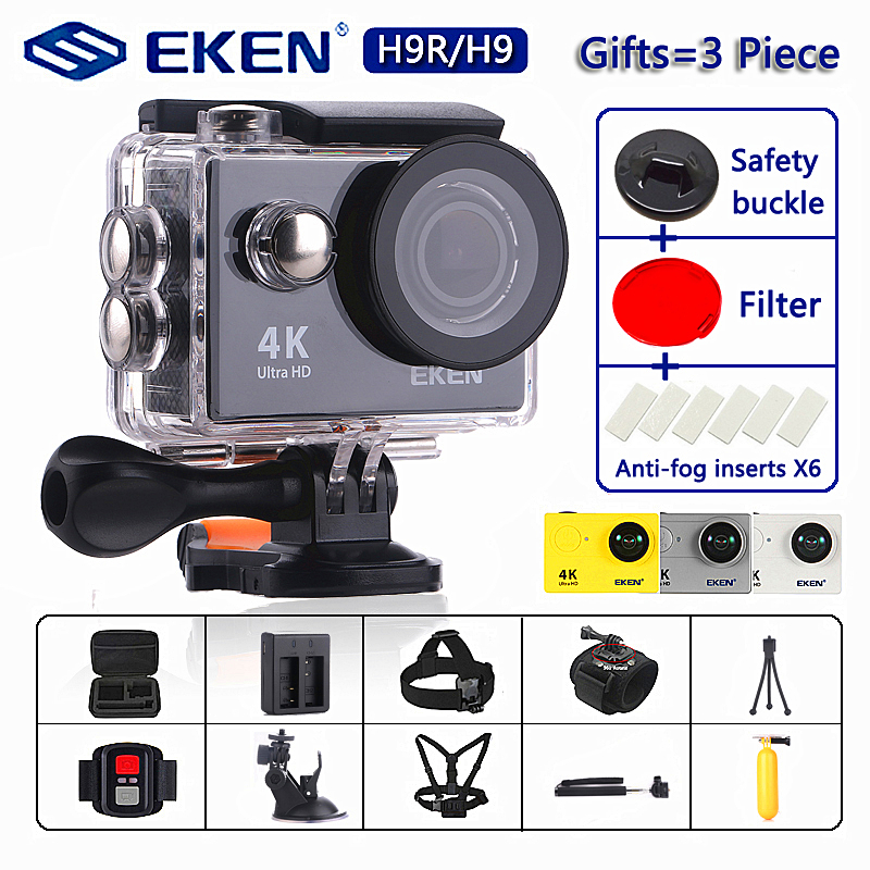 Original EKEN H9 / H9R Action Camera Ultra HD 4K / 30fps WiFi 2.0" 170D Underwater Camera Waterproof Cam Helmet Camera Sport Cam-image-501058929