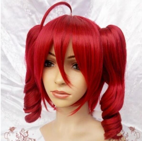 

FREE SHIPPIN +++ Vocaloid Teto Kasane Red Cosplay WIG 2 clips ponytail