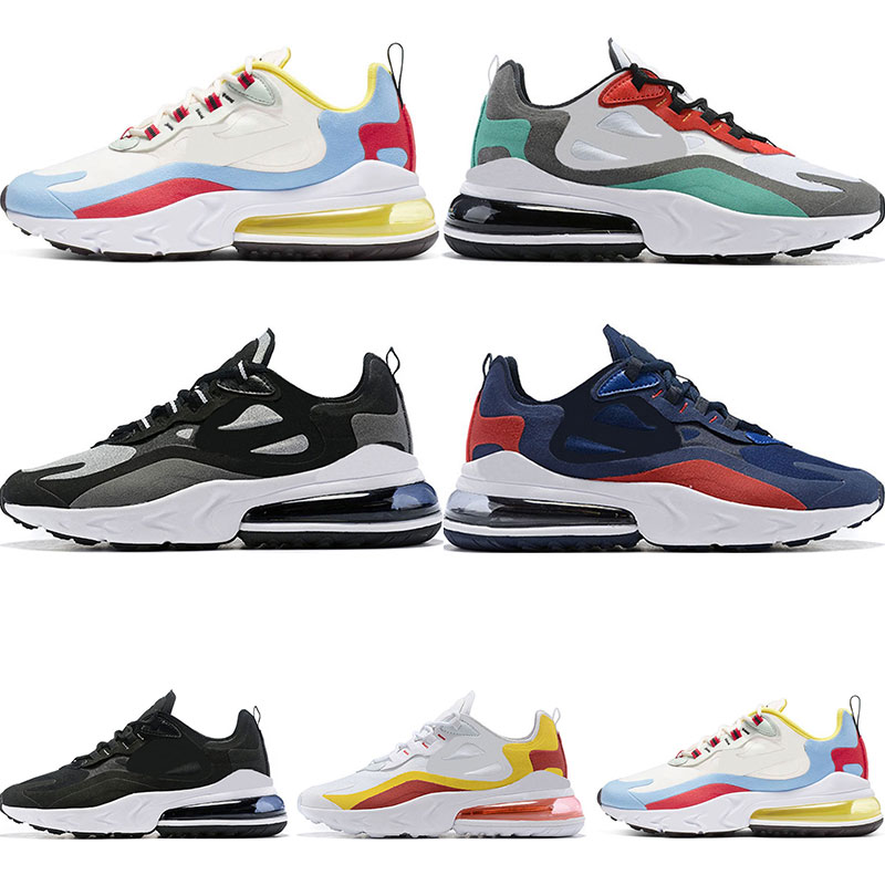 

New arrival react men running shoes top quality BAUHAUS OPTICAL triple black fashion mens trainers breathable sports sneakers