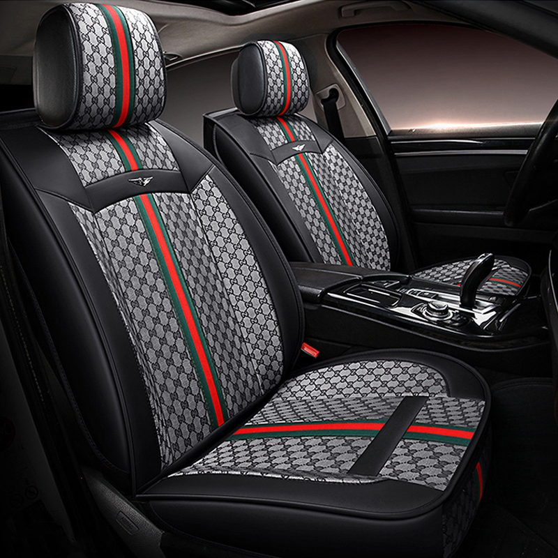 Woltu Fundas de Asiento para Coche Universal Delantero Cubierta para Asiento Autom/óvil sin Bolsa de Aire Cuero Sint/ético//Poli/éster Juego de 2 Verde AS7353-2