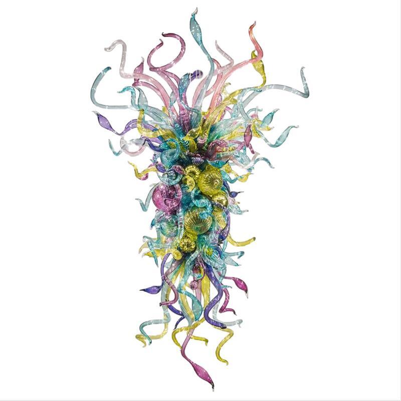 

Fancy Glass Flowers Chandelier Lamp Hanging LED Chandelier 110v to 240v Blown Glass Chandelier Lighting Free Shipping