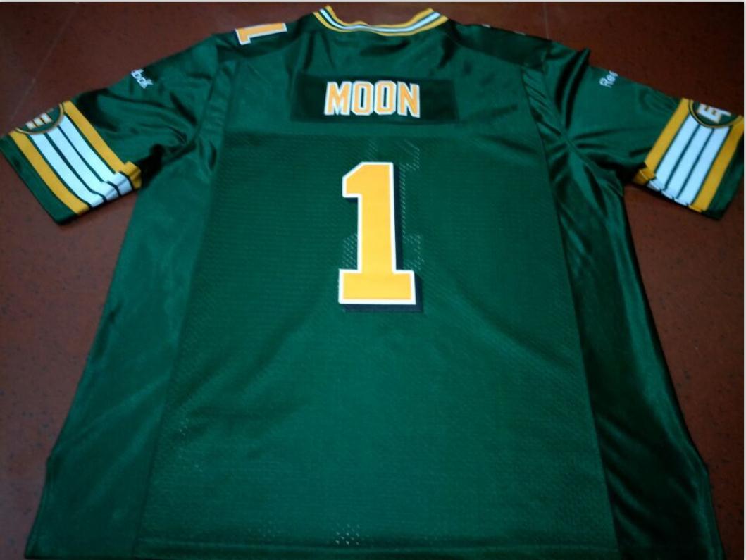 

Custom Men Youth women Vintage Eskimos #1 WARREN MOON Football Jersey size s-5XL or custom any name or number jersey, White men s-4xl