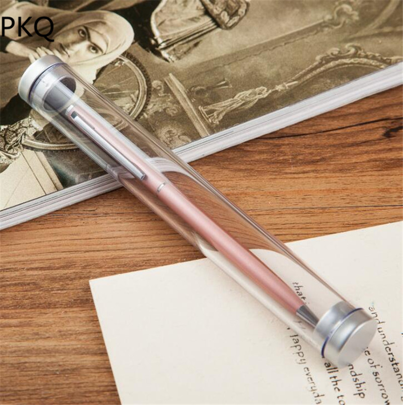 

20pcs New Practical Acrylic Pencil Case Transparent Plastic Acrylic Cylinder Tube Pencil Cases Gift Boxes For Office Supplies