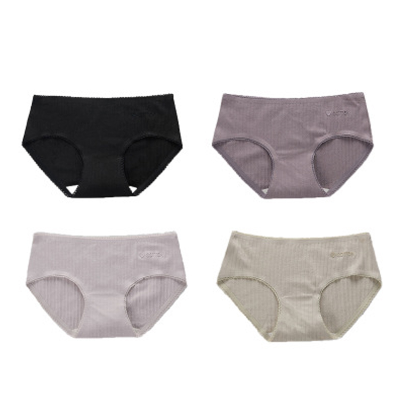 

Hot Selling Cotton women's briefs sexy low-waist panties Ladies briefs Ladies Cotton underwear, Black