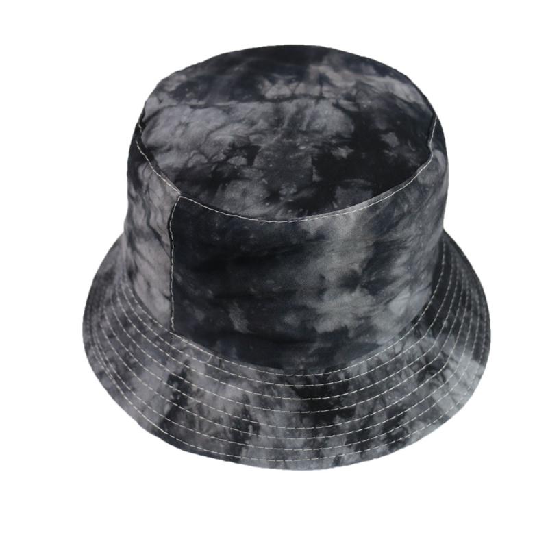 

Gradient Color Double-Sided Fisherman'S Hat Hip Hop Fashion New Flat Top Spring Autumn Collapsible Basin Cap Women Bucket Hat, Black