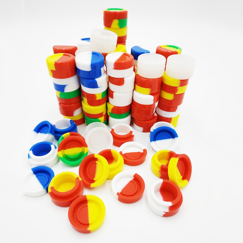 

3ml 5ml 7ml Silicone Container Jars Oil Dab Wax Containers For Vaporizer Dab Silicone Box Smoking Dab Tool Accessories