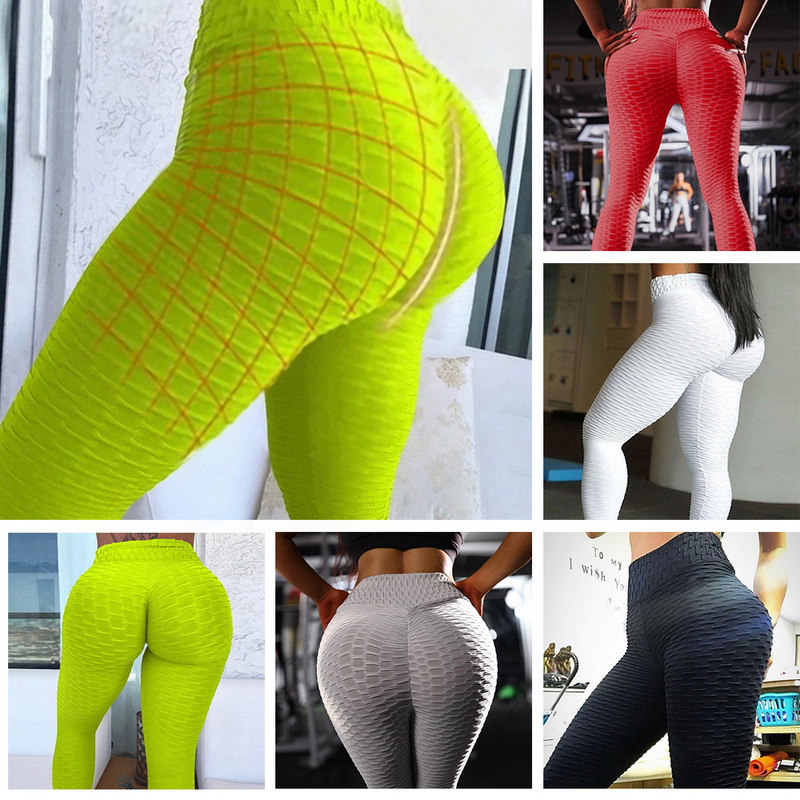 

Hot Women Yoga Pants Sexy White Sport leggings Push Up Tights Gym Exercise High Waist Fitness Running Athletic Trousers, White;red