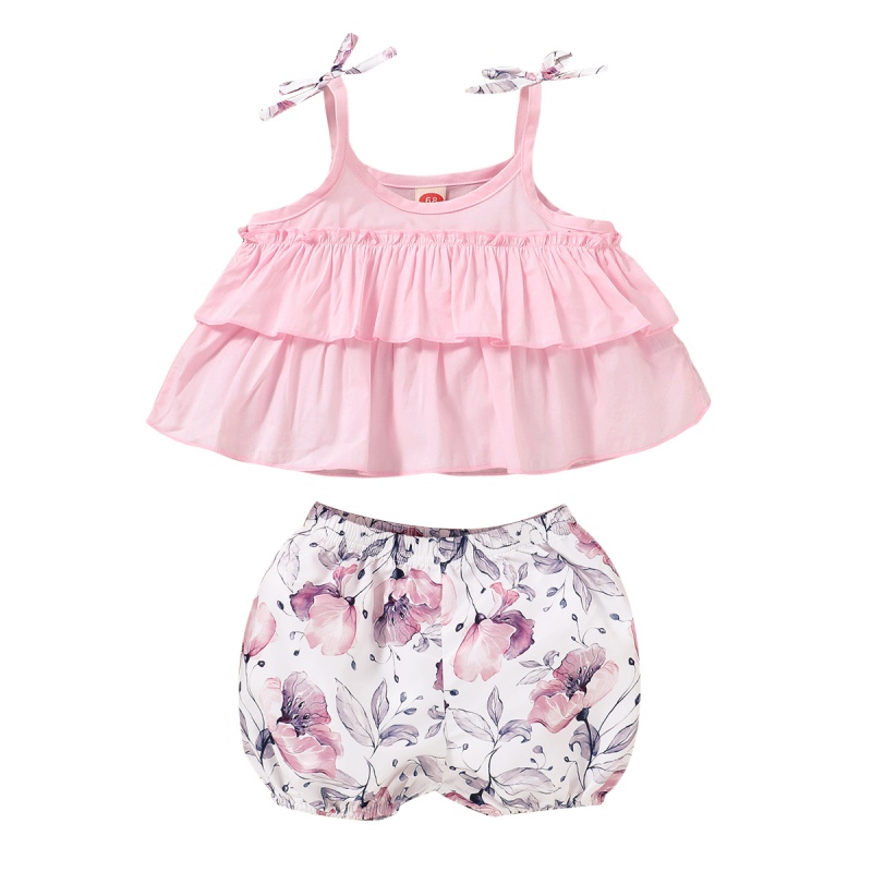 

2020 Summer Hot Sale New Floral Two-piece Suit Flower Printed New Style Baby Girl Clothes7, En8008