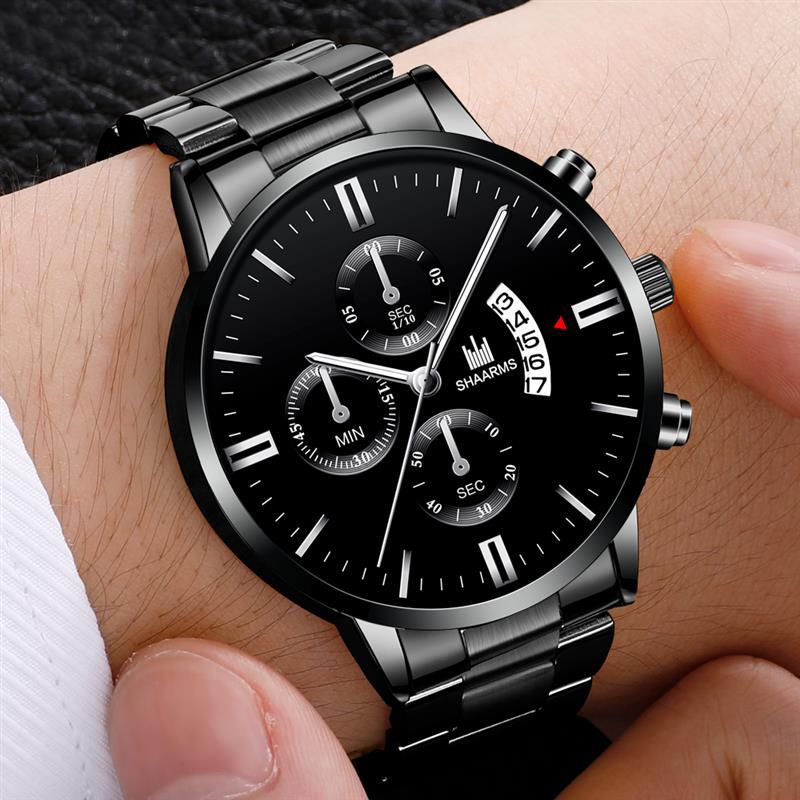 Acquistare SHAARMS Uomini Militare Sport Watch Di Lusso Dellacciaio  Inossidabile Del Quarzo Della Fascia Orologi Da Polso Fashion Business  Relogio Masculino SA6060 LY191226 Economico | Consegna Veloce E Qualità |  It.Dhgate