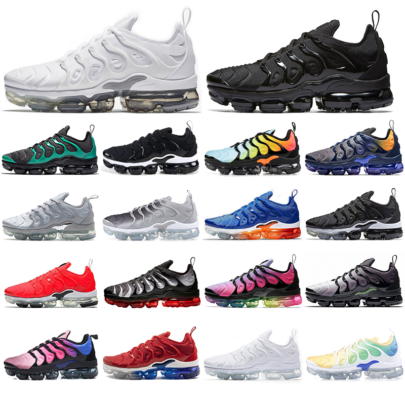 

with Free socks Mens Shoe Sneakers TN Plus BETRUE black green Hyper Violet Grape Volt Breathable Desingers Casual Running Shoes size 36-45, #11 red 36-45
