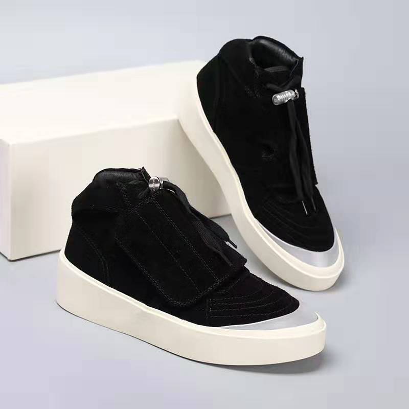 

2019 Fear God Mens Leather Basketball Shoes Fashion Designer Boots black Zoom Casual Sports Sneakers FOG Chaussures