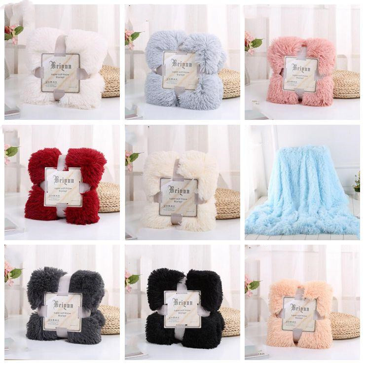 

Plush Blanket Super Soft Long Shaggy Blankets Fuzzy PV Faux Fur Warm Elegant Cozy Throw Sofas Bedding  LXL1137