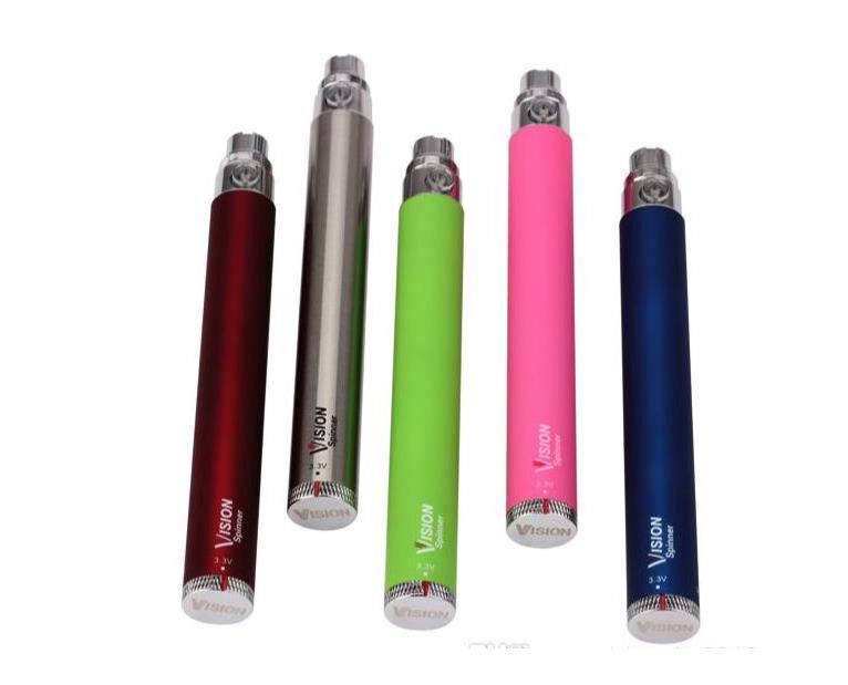Slim Vape Pen Vision Spinne 1 VV eGo Twist E Cig Battery 1100 900 650 mAh Vaping + USB Charger-image-551527297