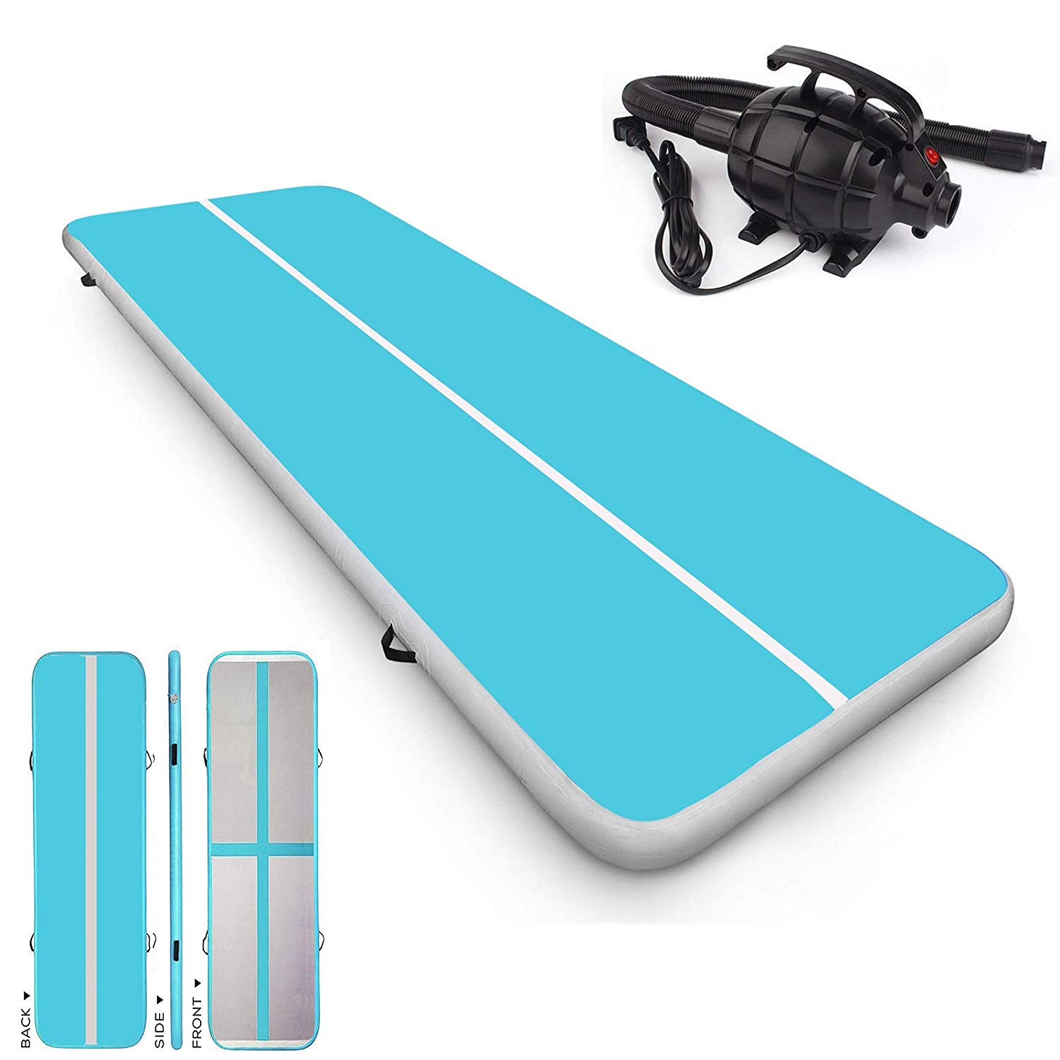 

5x1x0.2m wholesale gymnastics inflatable air track double dwf gym mat inflatable air tumble track for sale