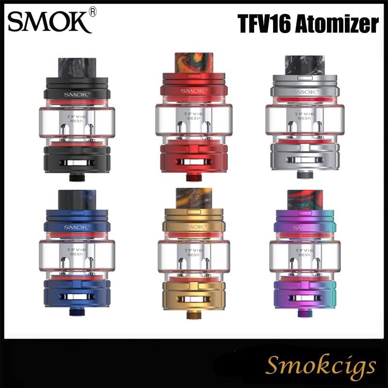 

Authentic SMOK TFV16 Tank 9ML Huge e-juice Capacity Top Refilling TFV16 Mesh Coil 0.17ohm & Dual Mesh Coil 0.12ohm VS TFV12 PRINCE