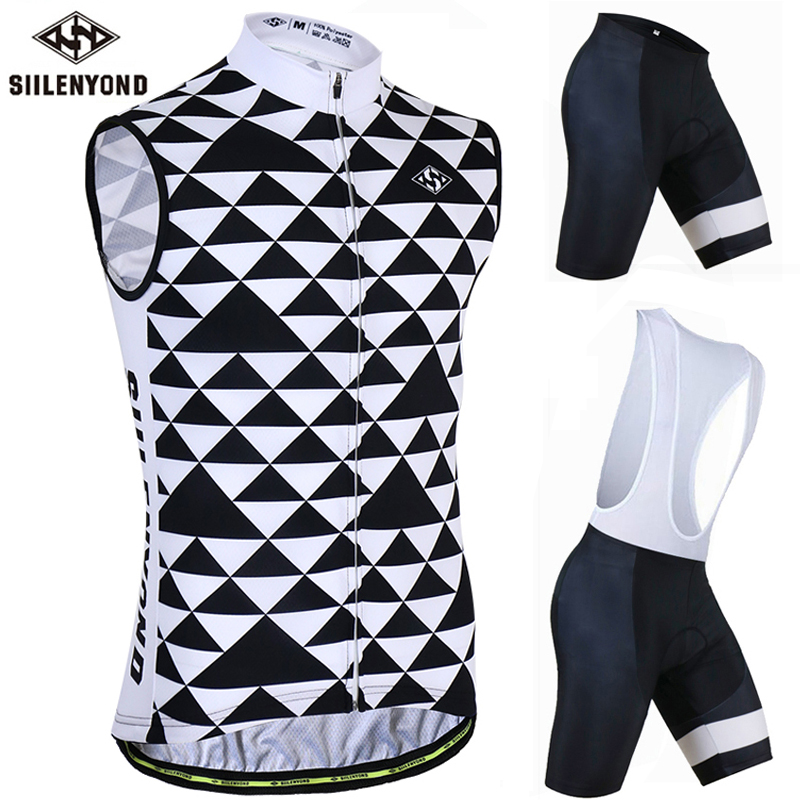 

Cycling Jersey Sets Siilenyond 2021 Pro Breathable Racing Road Bicycle Clothing Suit Summer Sleeveless Set For Men, Cycling set
