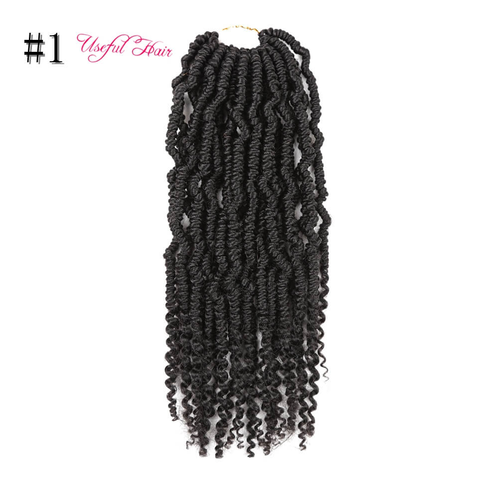 

2019 new style Passion Spring Twist 10 inch Synthetic Crotchet Braiding Hair Extensions Ombre Crochet Braids Fluffy Bomb Twist Crochet Hair, 1b+30