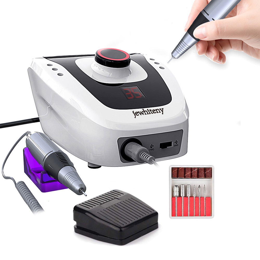 

35000/20000 RPM Electric Nail Drill Machine Apparatus for Manicure Pedicure with Cutter Drill