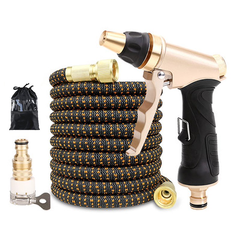 

25FT-100FT Garden Hose Expandable Magic Watering Hose For Garden Plastic flexible high pressure Car Wash Hoses Metal Spray Gun, Connector