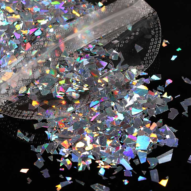 

1 Bags 5g Nail Sequins Irregular Flakes Gold Holographics Nail Pwder DIY Art Decoration