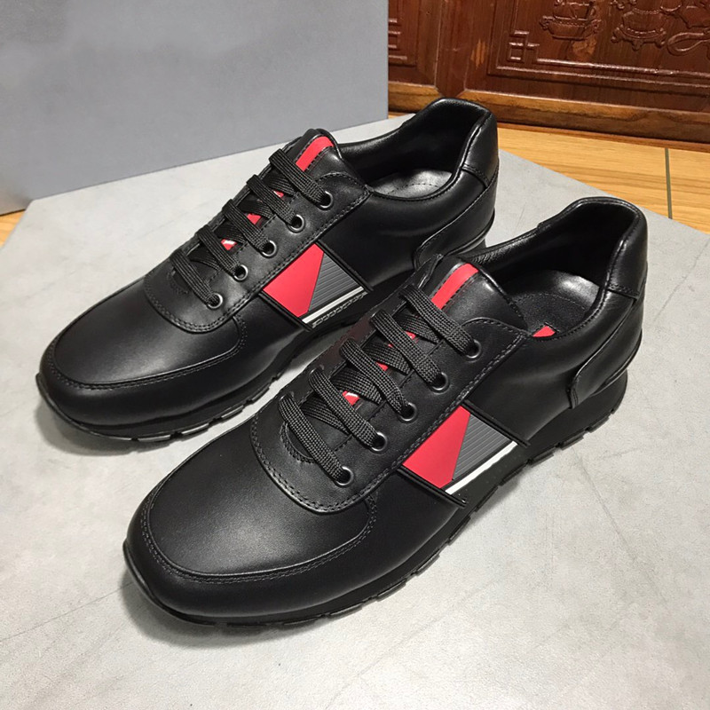 

2021 Black blue High quality men Nylon Leather panel senior handmade sport shoes for casual sports shoes new fashion Stitching color shoes