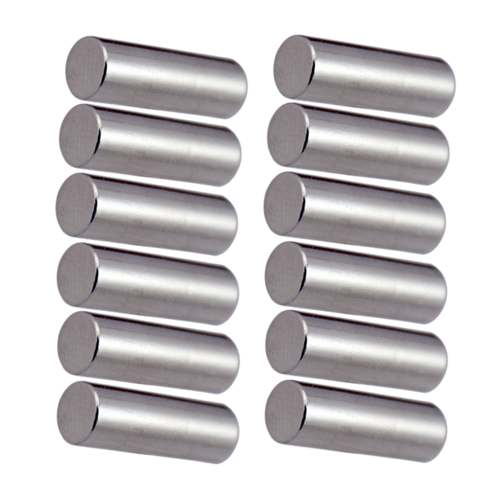 

Chrome Instrument Accessory 12x Electric Guitar Bass Pickup Magnet Rod Slug