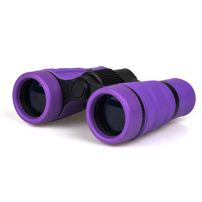 Adjustable Mini 4 x 30 Rubber Binoculars Advanced Telescope for Kids Gift Purple 1Pc