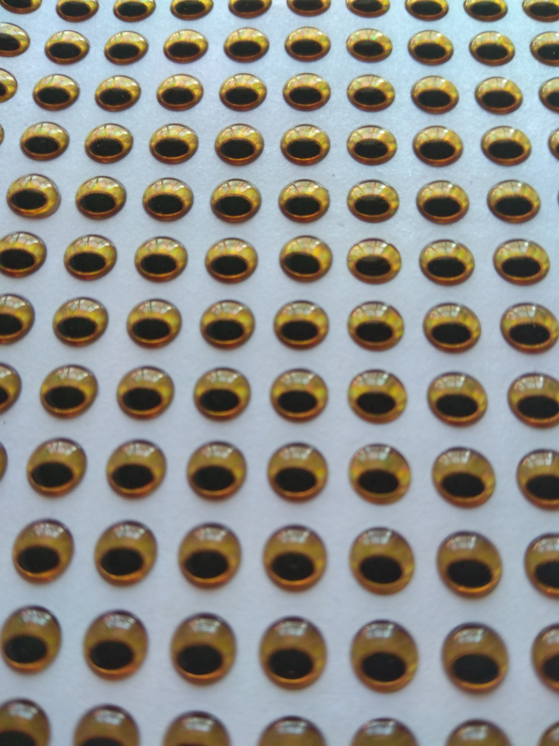 

300pcs 4mm 5mm 6mm Oval Shaped Pupil Yellow 3D Holographic Lure Eyes with Eyebrow Crankbaits Fly Tying Jigs