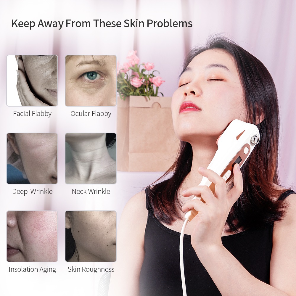 Hifu Skin Care Mini Hifu Beauty machine V curing High Intensity Focused Facial Lifting home use beauty Machine RF Anti Wrinkle