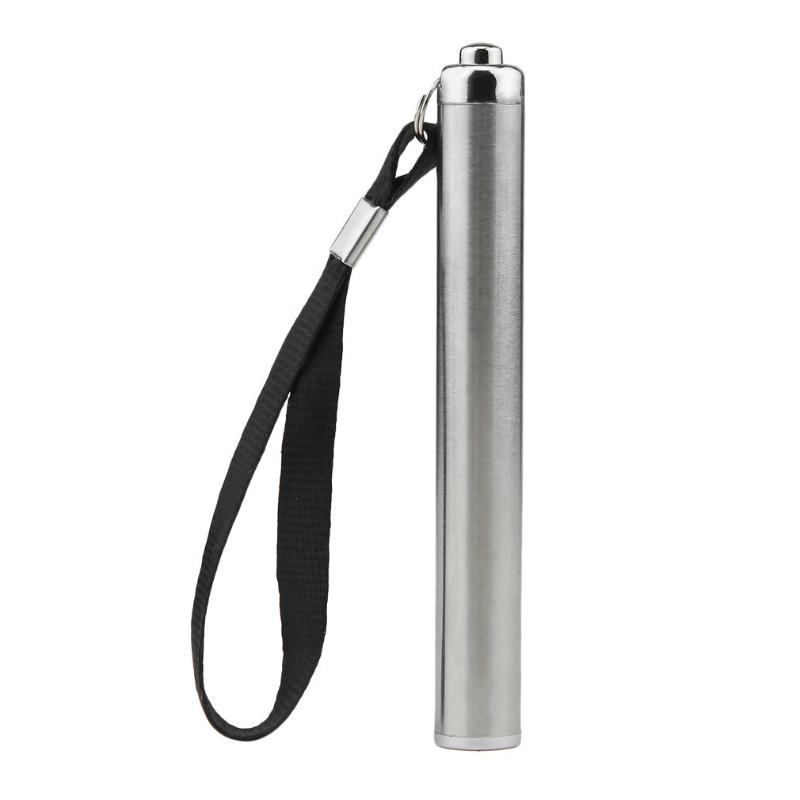 

newWaterproof Stainless Steel Mini Penlight LED Battery Torch Portable Lantern Bright Light Small Size Convenient
