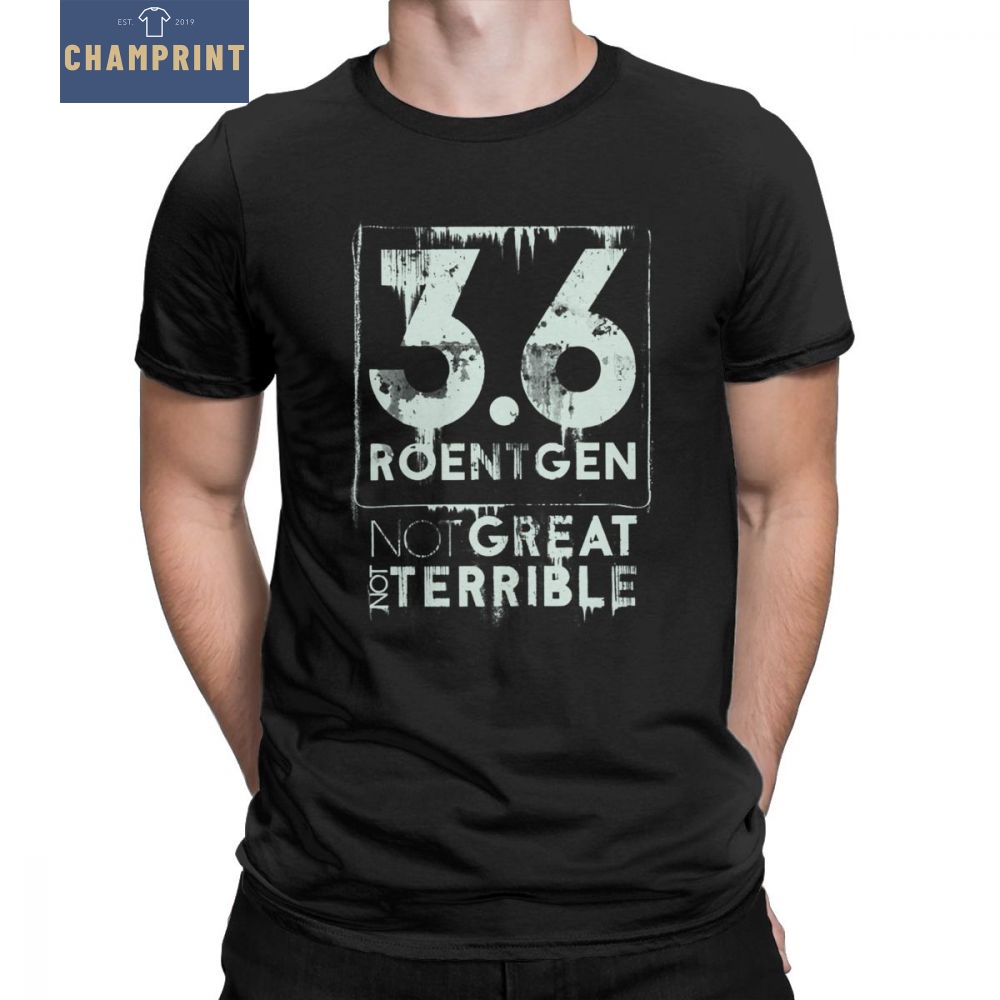 

Men Chernobyl T Shirts Russia Nuclear Ussr TV Show Pure Cotton Clothes Leisure Short Sleeve Tees Summer T-Shirt, Black