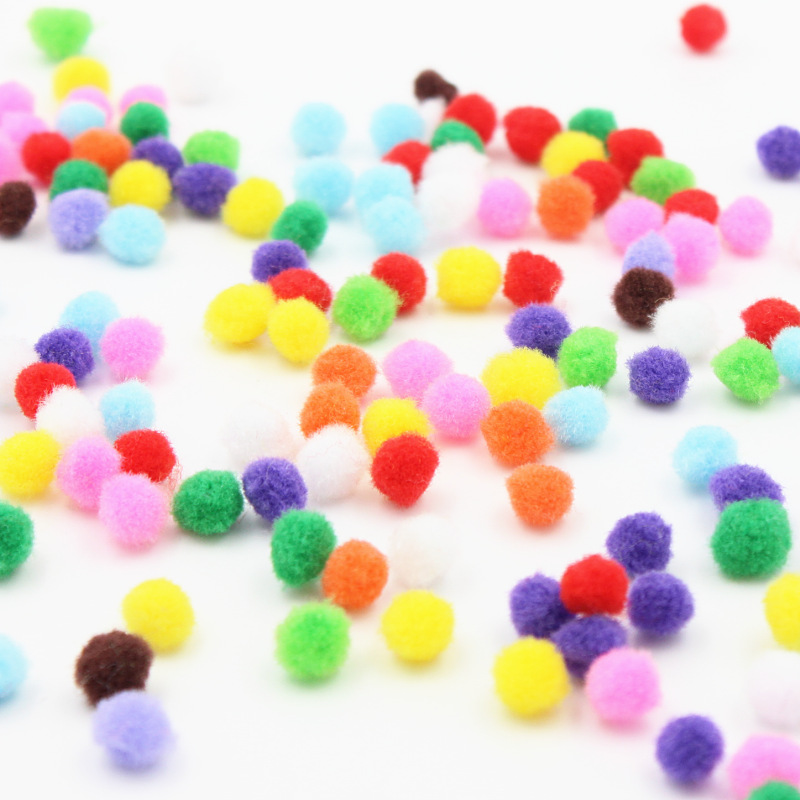 

500PCS Christmas hat decoration wool ball Children's educational toys Manual materials Multicolor DIY Christmas Ball Ornaments