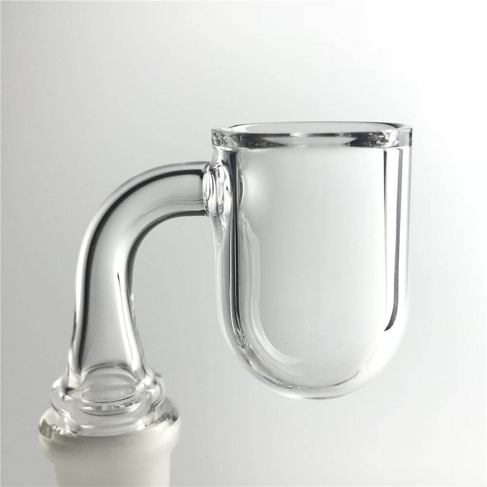 

25mm 3mm Thick XL Quartz Beveled Banger Round Bottom Flat Top Roket Head Nail with 10mm 14mm Domeless Banger Nails for Water Pipes