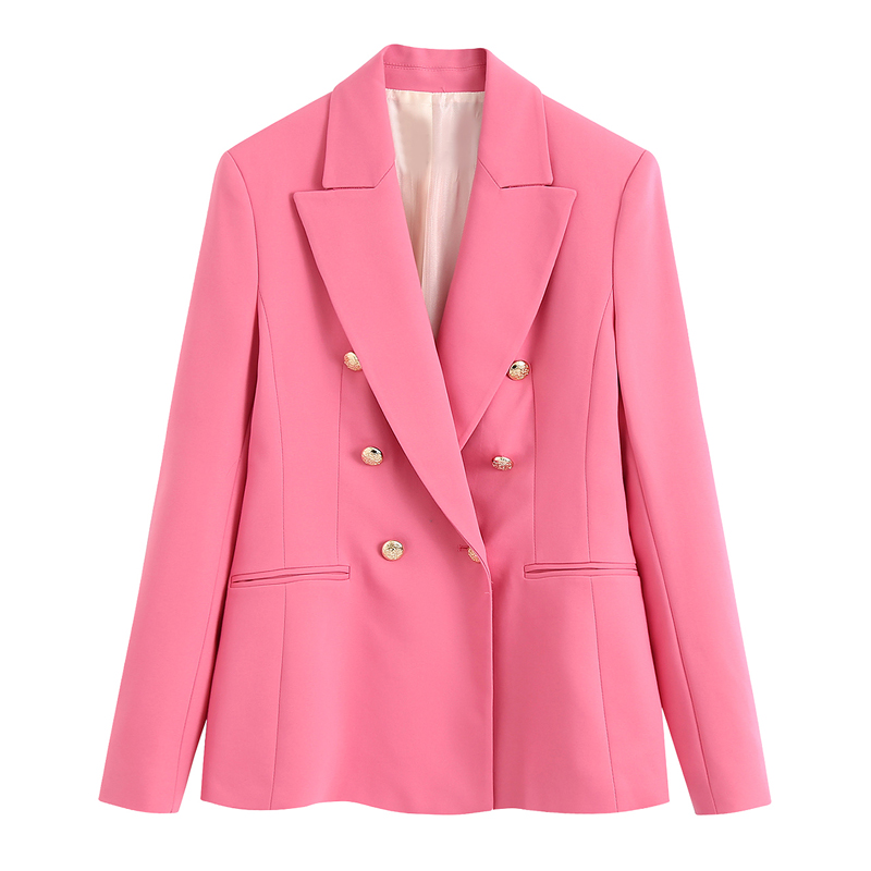 

Fandy Lokar Office Lady Solid Notched Blazers Women Fashion Triple Breasted Jackets Women Elegant Pockets Suits Female Ladies FV, Bbbz6320