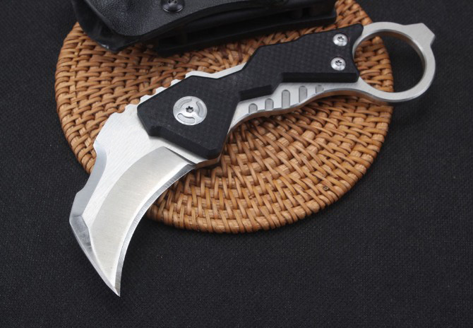 

D2 steel claw knife tactical straight knife Karambit fixed blade outdoor hunting survival EDC Pocket Survival claw knife Christmas man gift