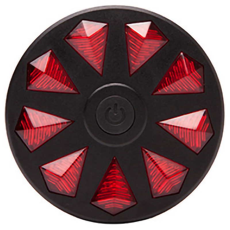 

Mountain Bike Taillights Round Nine Diamond Taillights Warning Lights Night Riding Led Equipment Red