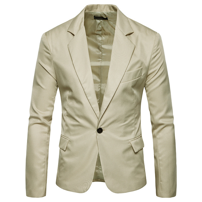 

Blazer Jacket Suit Men Leisure Suits Slim Fit Men Clothes, Black